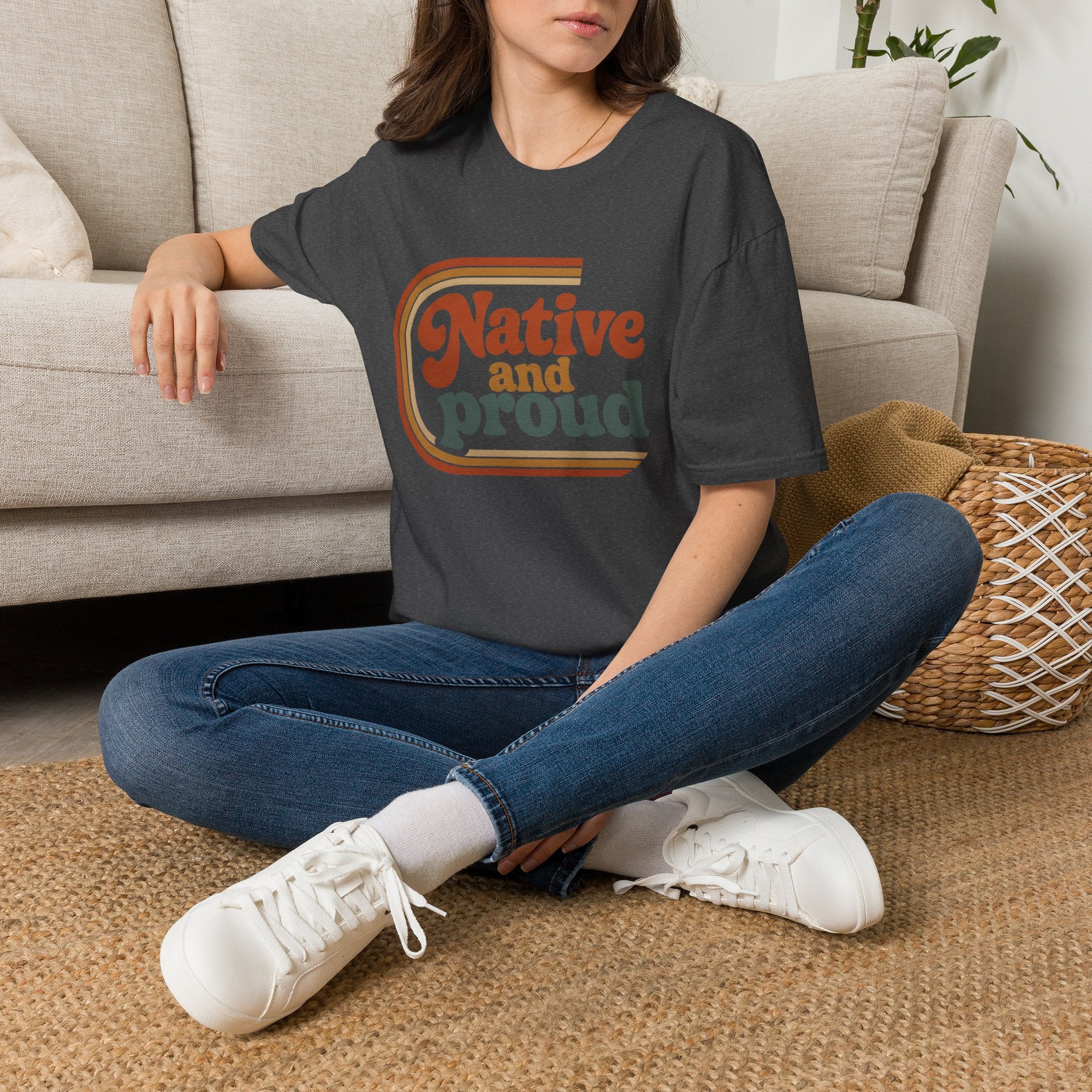 Native and Proud Retro #1 | Native Graphic Tee