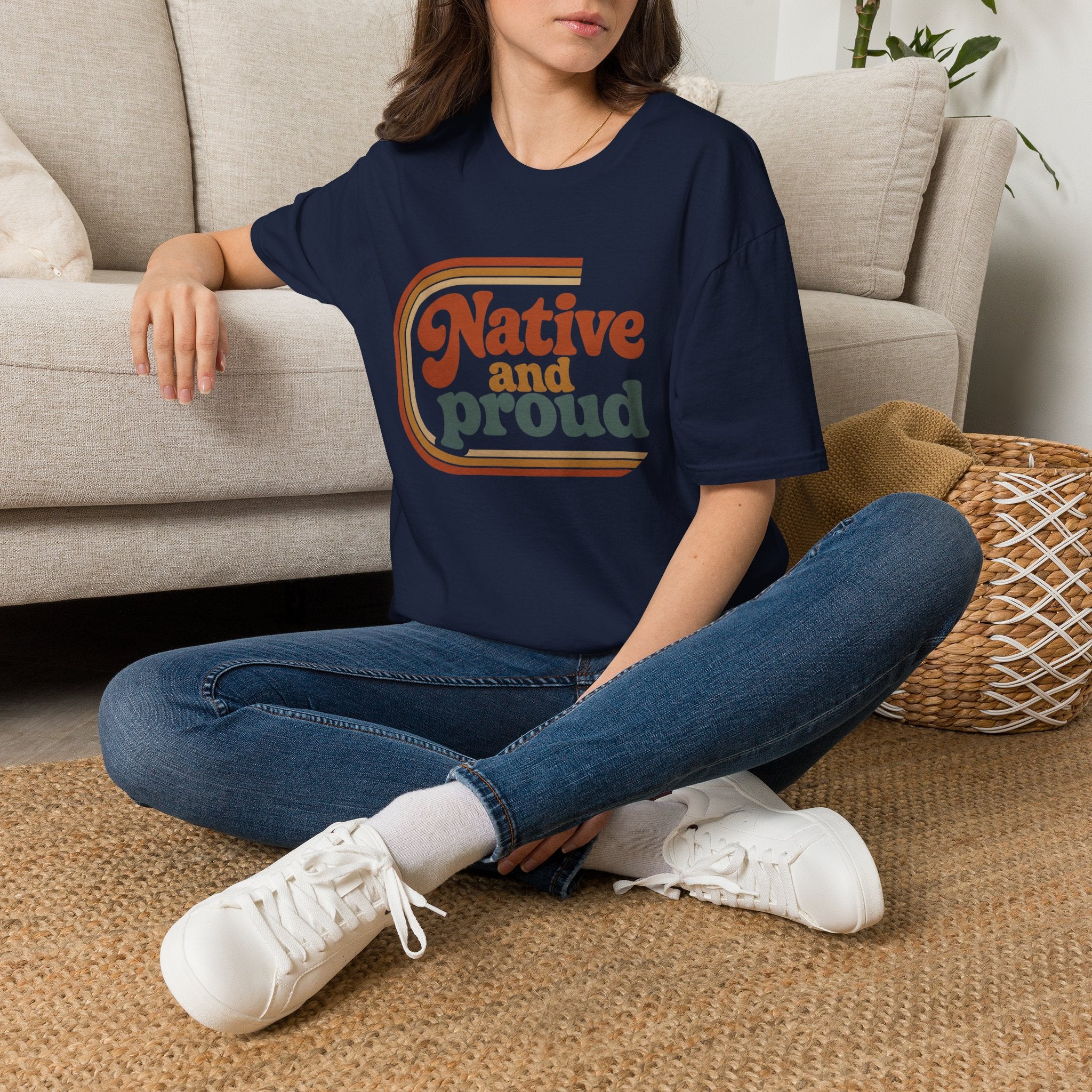 Native and Proud Retro #1 | Native Graphic Tee