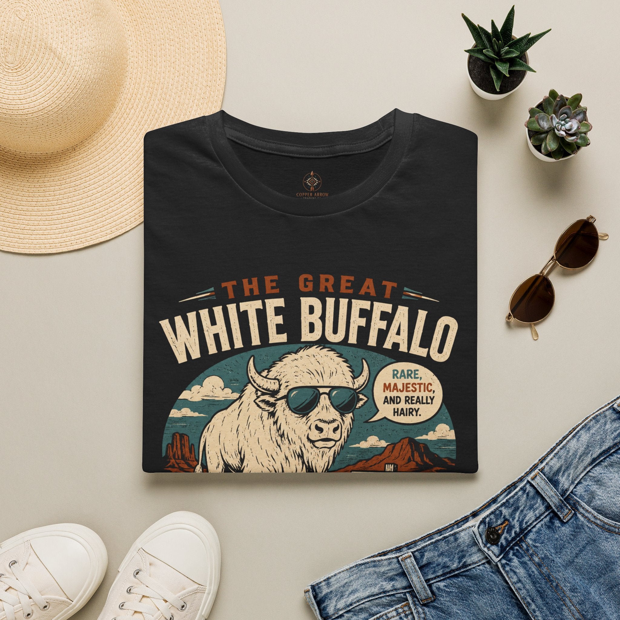 The Great White Buffalo Graphic Tee | Copper Arrow Trading Co.