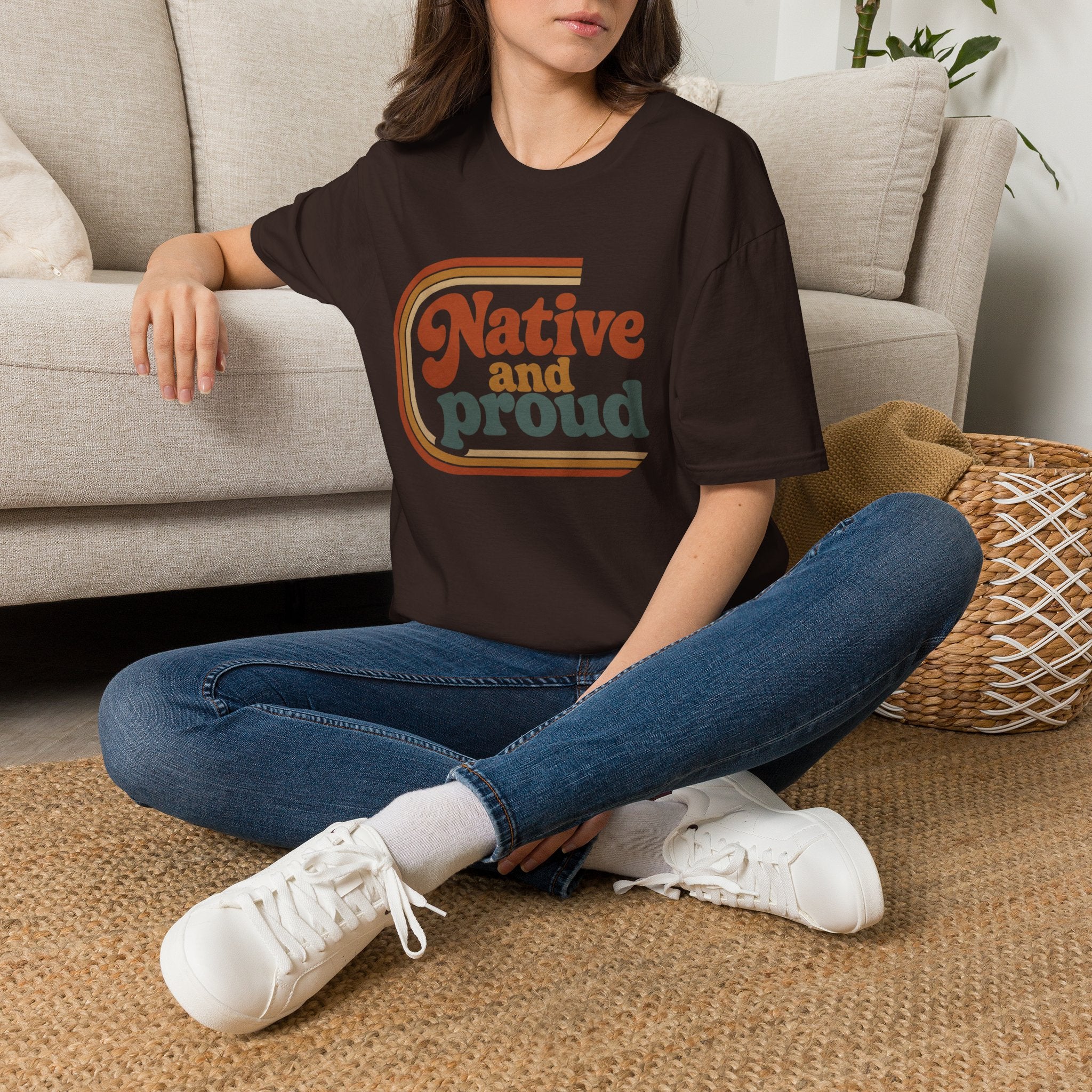 Native and Proud Retro #1 | Native Graphic Tee