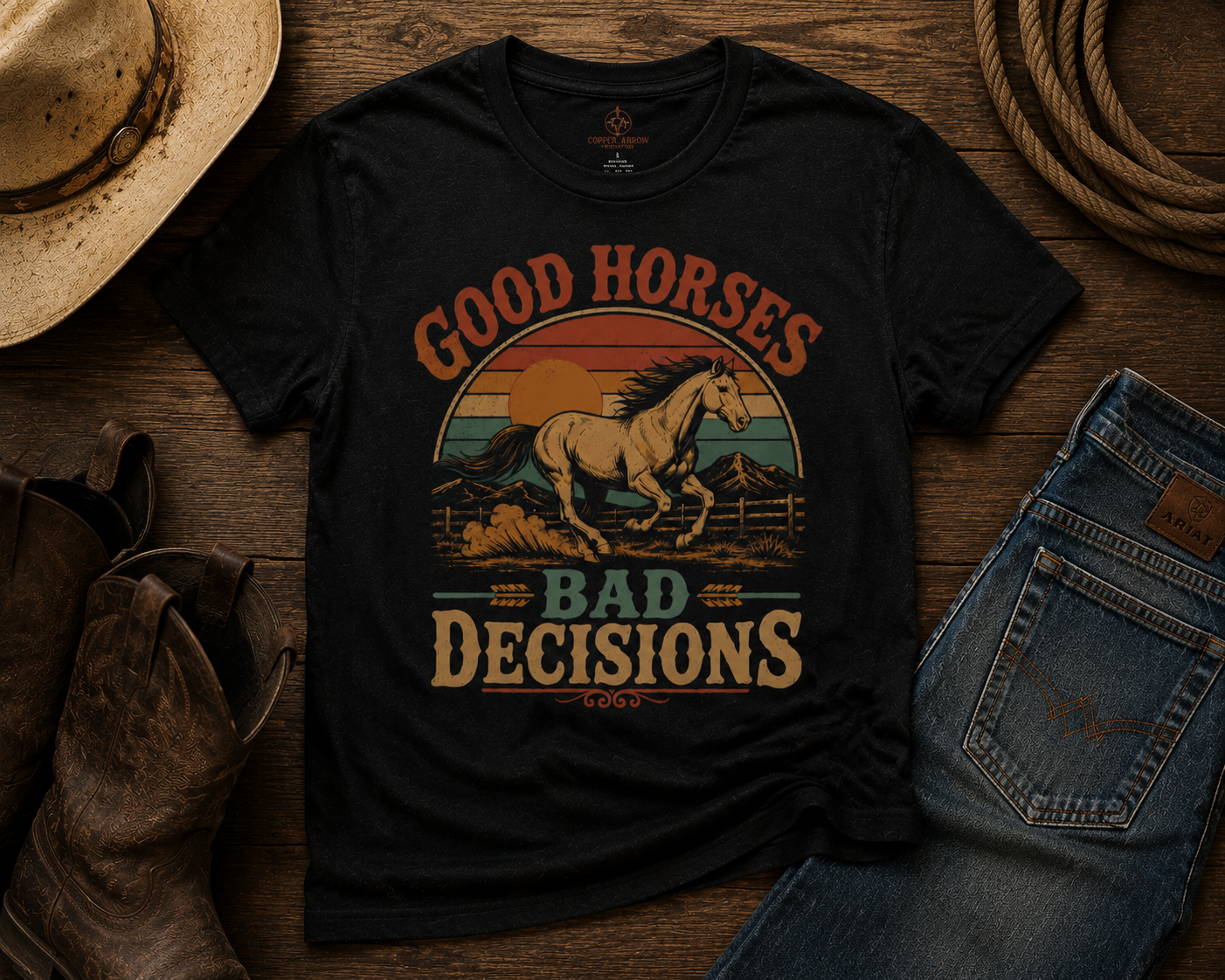 Good Horses, Bad Decisions Tee | Western Collection