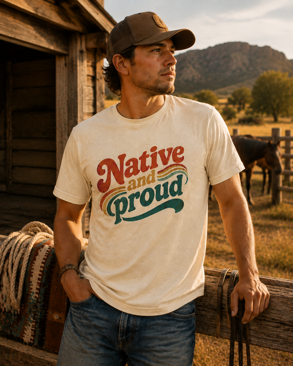 Native and Proud Retro #5 | Native Graphic Tee