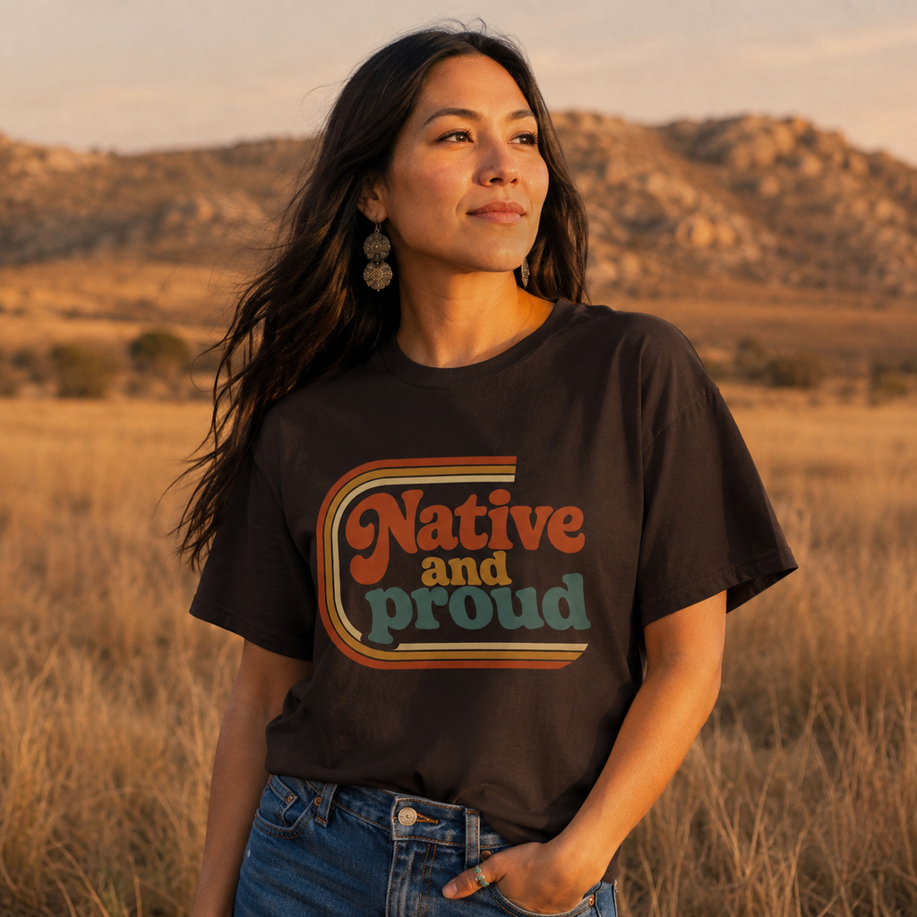 Native and Proud Retro #1 | Native Graphic Tee