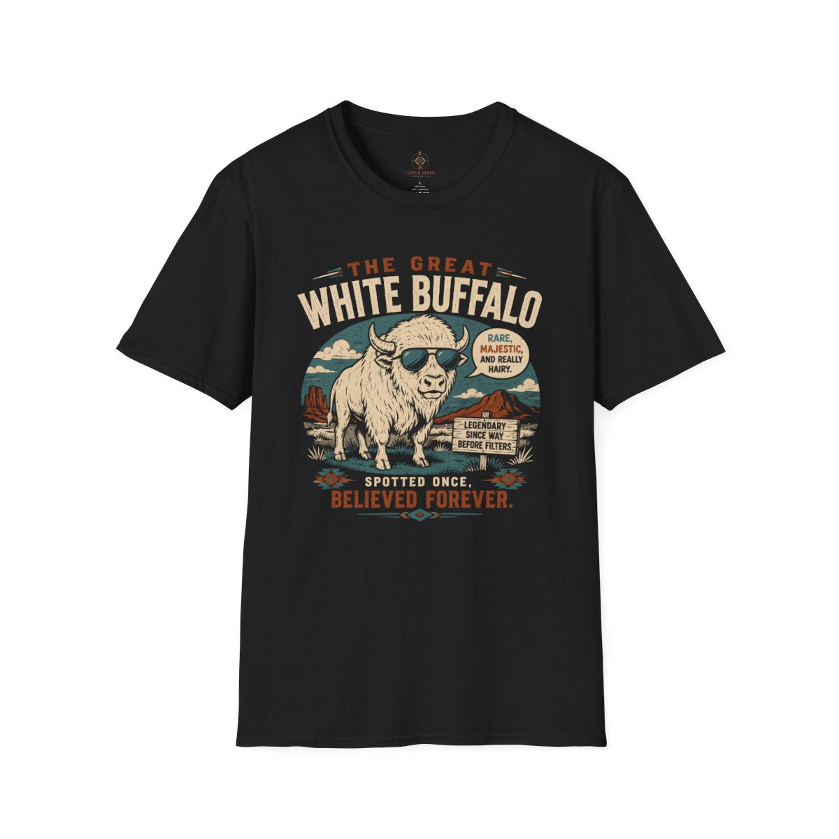 The Great White Buffalo Graphic Tee | Copper Arrow Trading Co.